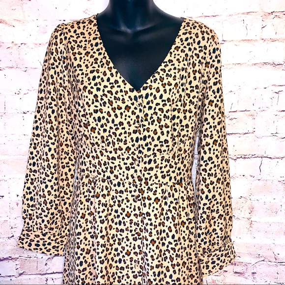 J Crew Leopard Print Button Down A-Line Dress - Picture 6 of 9